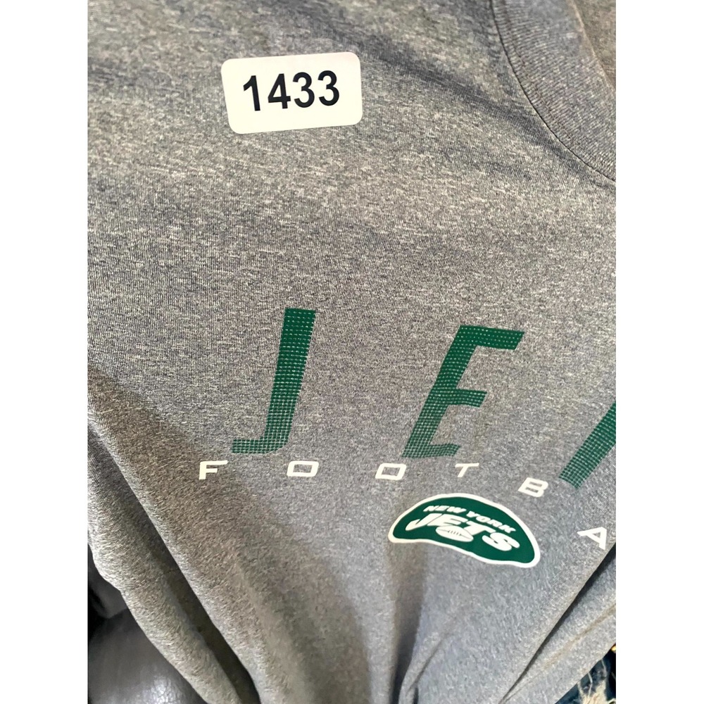 Ultra Game NFL‎ New York Jets Football Team Shirt Mens Medium Heather Gray Logo - Picture 8 of 8